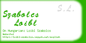 szabolcs loibl business card